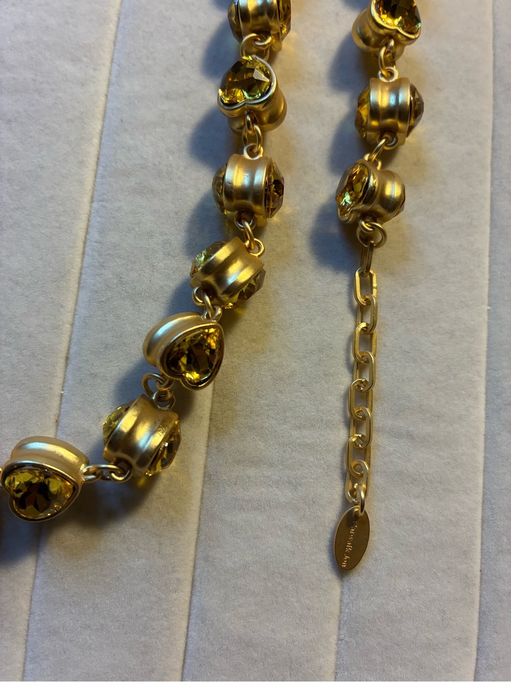 Catwalk Jon Gold Citrine Heart Link Necklace and bracelet set - Picture 4 of 8